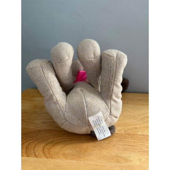 Wal-Mart Herringbone Plush Dog Puppy Spot Toy Pink Ribbon Beige Stuffed Animal - Picture 6 of 8